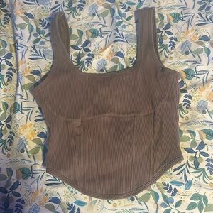 Barely worn brown pink top